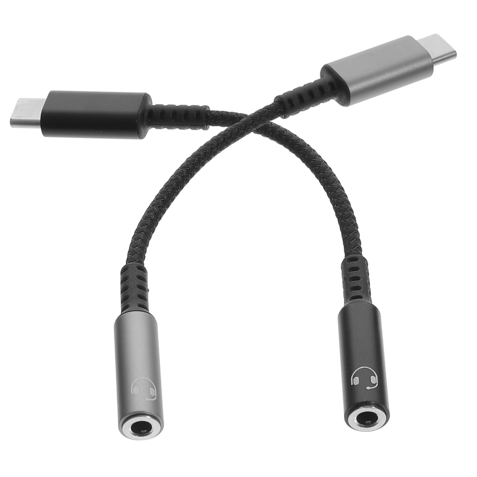 DOITOOL 6stücke Type-c Zu Audioadapter Kabel Für Kopfhörer Praktischer Für Handy Und Tablet Unterstützt Sprachsteuerung Und Musikwiedergabe Schwarz