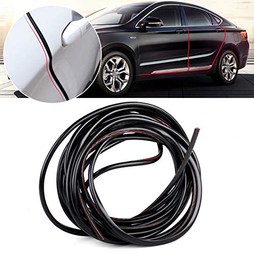 Door Edge Guard Black,Protected Lining,Trim Molding,Car Door Edge Guards,Trim Rubber Seal Protector Guard Strip,Door Edge Protector,Fits Most Cars,No Glue Required (16Ft)