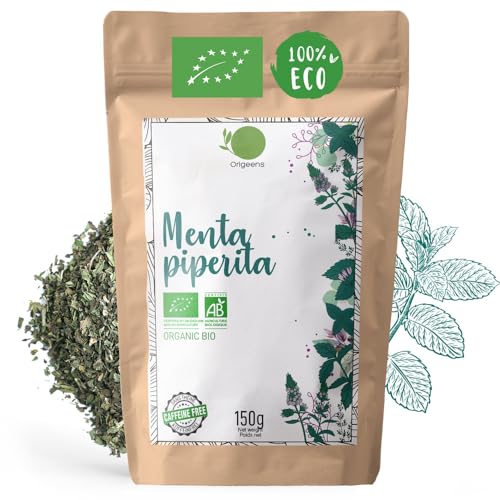 HOJAS DE MENTA PIPERITA ECOLÓGICA 150G - Menta secada para hacer té a la menta, té frio y para la Cocina - Infusión de Menta piperita Ecológica a grane HOJAS DE MENTA PIPERITA ECOLÓGICA 150G - Menta secada para hacer té a la menta, té frio y para la Cocina - Infusión de Menta piperita Ecológica a grane