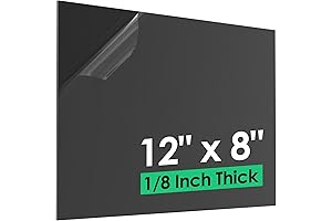 1/8 Inch ABS Black Plastic Sheet, Sign, Craft, DIY Display