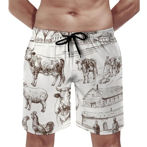Shorts de bain homme séchage rapide et léger avec poches zippées