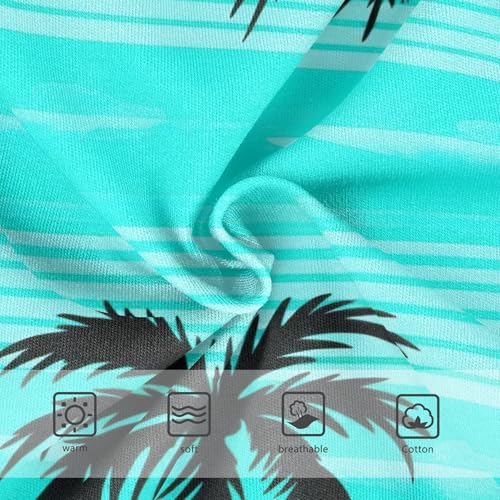 Toddlers Underwear Floral 2t Cotton Little Girl Panties Bright Briefs Kids Undies Palm Trees Turquoise3