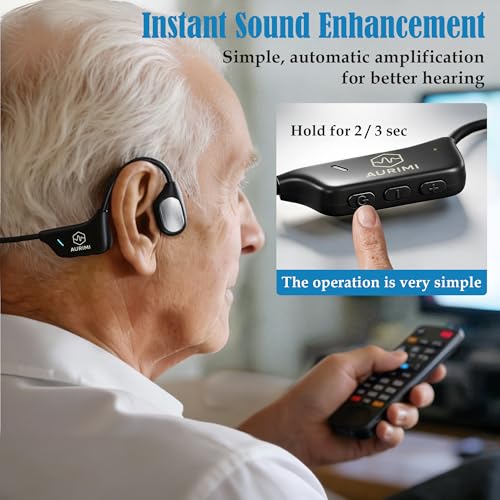 Image of Bone Conduction Personal Sound Amplifier - Open-Ear Design for Comfortable Daily Use, Ultra Lightweight 25g, Up to 10-Hour Battery, IPX5 Water Resistant, No Bluetooth
