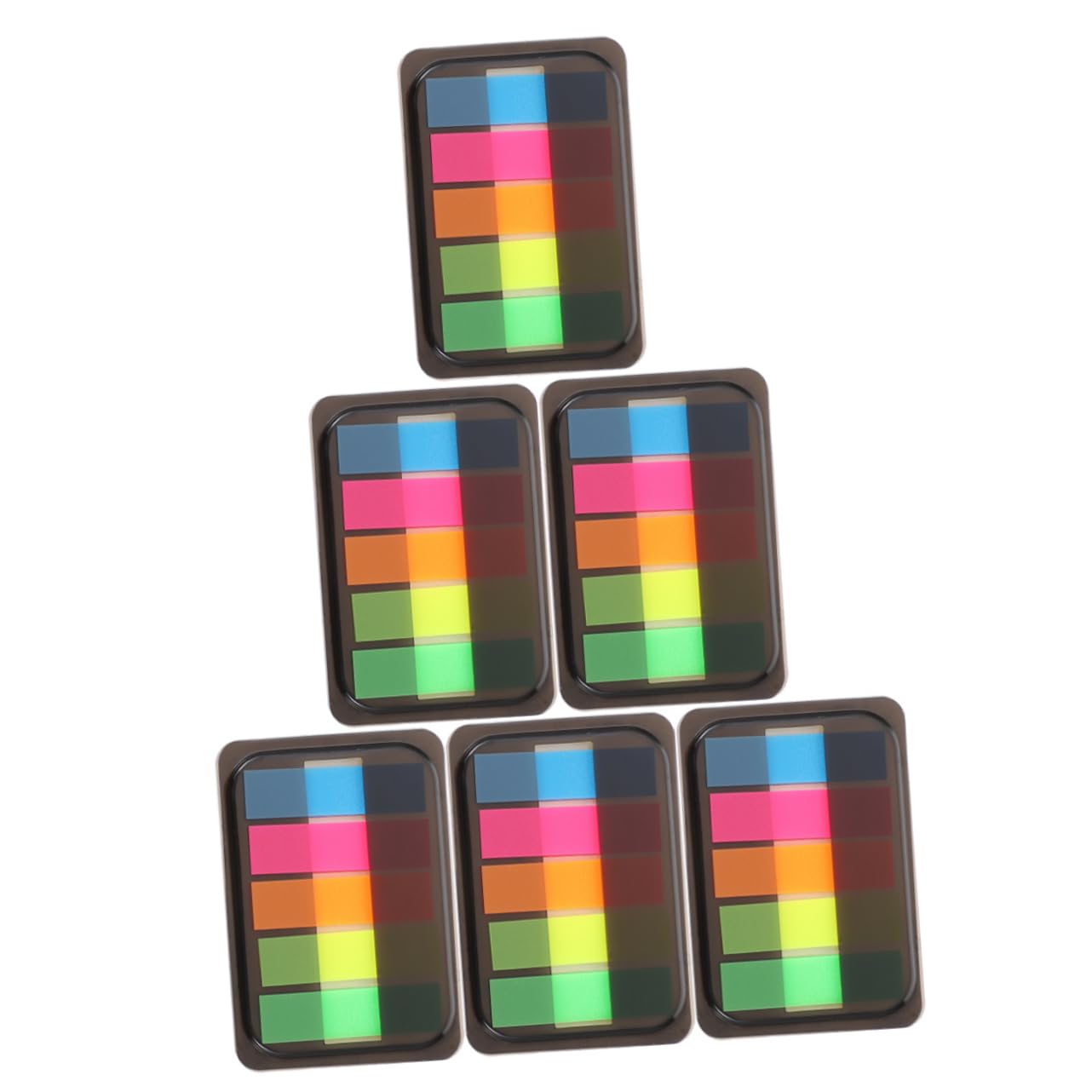 OSALADI 5 Sätze Klebende Seitenmarker Boxen Haftstreifen Beschriften Wiederverwendbare Index Tabs Für Notizen Notizbücher Und Büroorganisation 6boxen*5