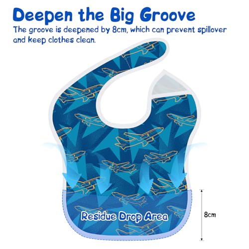 Mess Proof Baby Bibs, Waterproof Baby Apron for Boy and Girl, Kids Essentials Travel Baby Bibs Eating Feeding Bibs2