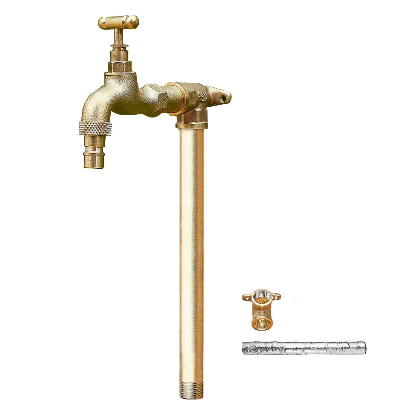 XDLEDMKIZ Freestanding Garden Water Column with Faucet - Outdoor Anti-Freeze Hydrant, Vertical Water Pipe for Courtyard Irrigation, Durable