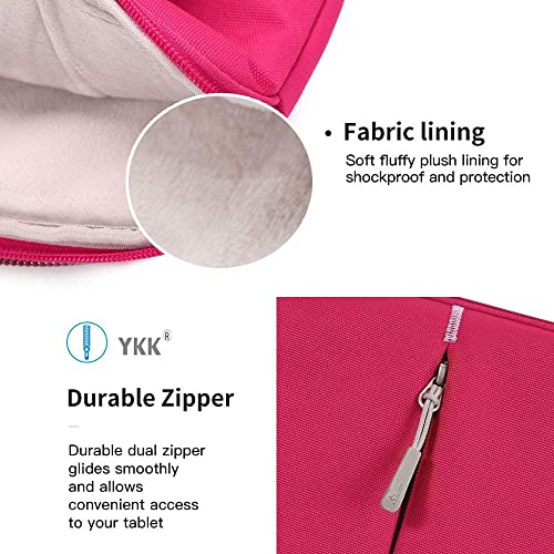 Image of MOCA 360 Protection 10.5-11 Inch Tablet Sleeve Case Bag for iPad 10.2'' /Ipad Air 4 10.9 Inch /Ipad Pro / 9.7 inch Ipad, Surface Go /Surface Pro, Galaxy Tab 10.5 /Xiaomi Pad 5 (9.7-11 Inch, Rose-red)