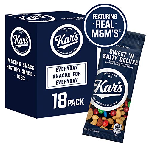 Karâ€™s Nuts Sweet â€˜N Salty Deluxe Trail Mix, 1.5 oz Individual Packs â€“ Bulk Pack of 18, Gluten-Free Snacks