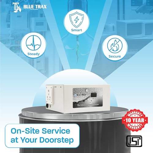 Image of BLUETRAX 1 KVA 800W Voltage Stabilizer | 70V-300V | Automatic Table Top Digital | for Washing Machine & Refrigerator 165-400L | ISI Certified |10 Years Warranty