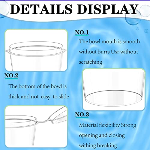 Xinglian 100 Pieces Plastic Souffle Cups, 1 Oz Disposable Clear Leak Proof Sauce Cup With Hinged Lid, Used For Various Sauces, Food Samples, Storage Crafts #TOP2