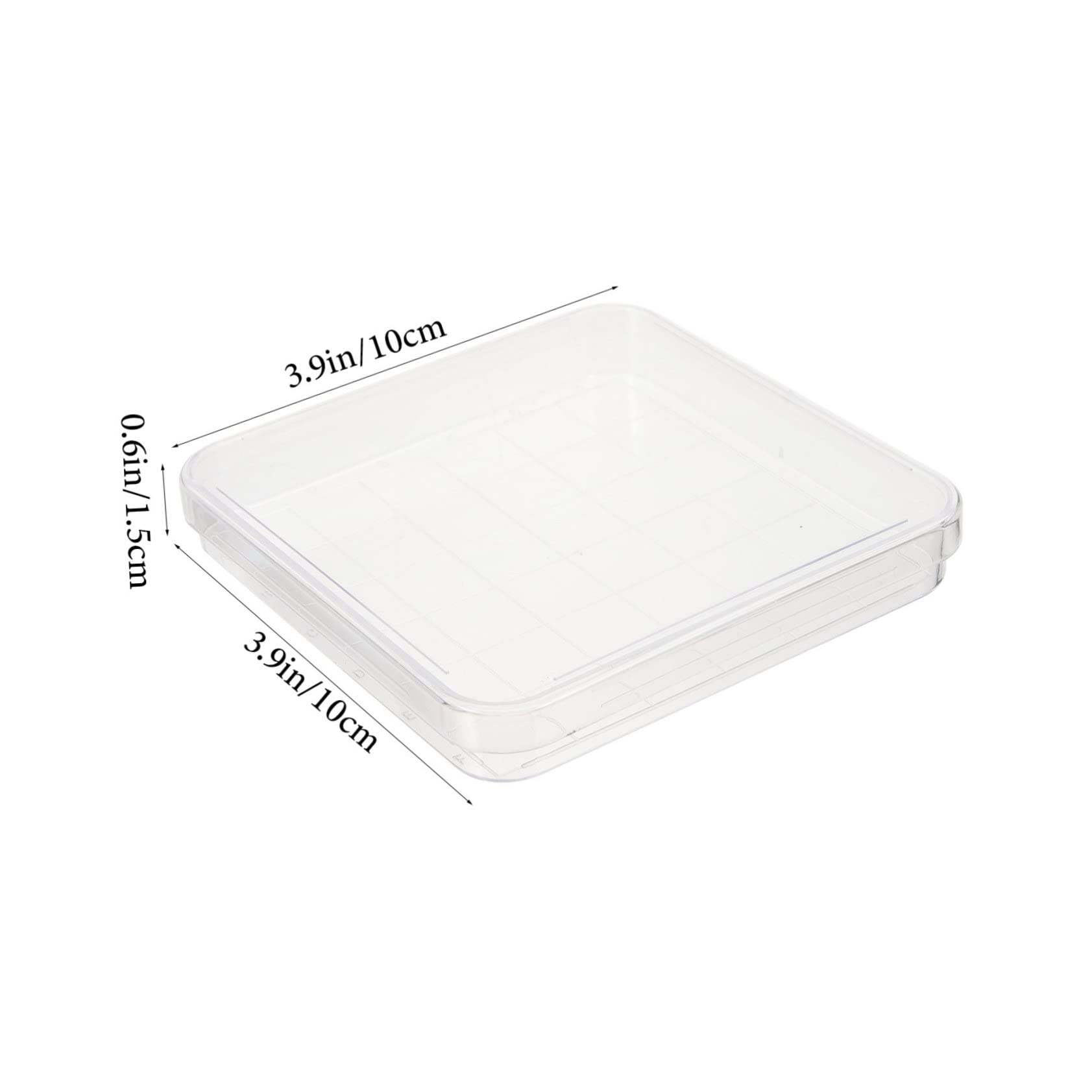 FUNOMOCYA 10 Pack Square Petri Dishes Plastic Culture Plates Lids for Research School Activities