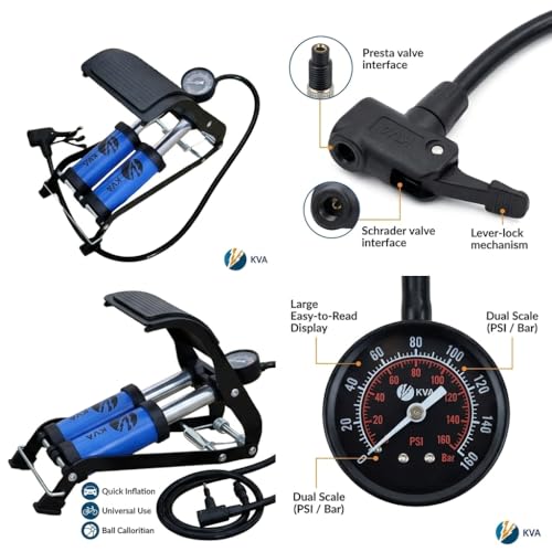 Image of KVA KV-3510 Puncture Repair Kit with Foot Pump, Repair Strips, Pliers, Glue and Carry Bag