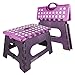 Oramics Klapphocker faltbar – 29 x 22 x 22 cm belastbar bis 100 Kg – praktischer Kunststoff Tritt-Hocker Klapptritt Trittleiter klappbar (Lila)