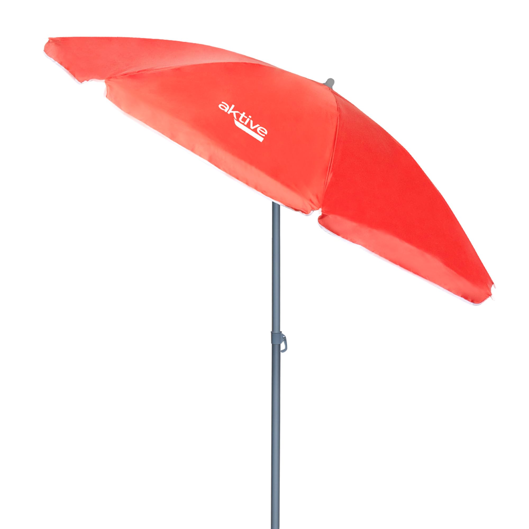 AKTIVE 62243, Sombrilla playa Ø180 cm c/mástil inclinable y protección UV50 Coral