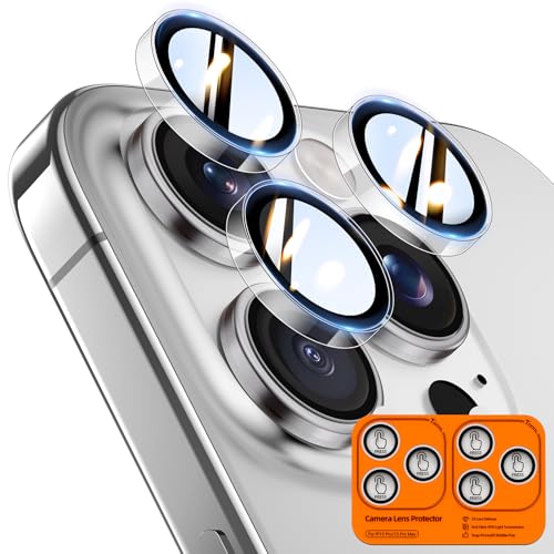 TOCOL 2 Sets Kameraschutz für iPhone 13 Pro iPhone 13 Pro Max Ultra HD Individualschutz 9H+ Härte Robuster Kratzfestes Einfache Montage Kamera Schutz für iPhone 13 Pro / 13 Pro Max Transparent