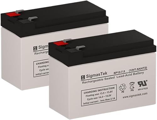 Razor E200 - Juego de 2 baterías de repuesto para scooter, 12 voltios, 7,5 AmpH, 2 unidades