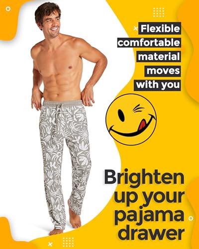 JOE BOXER Sleepwear Mens Pajama Pants Cotton-Poly, Printed Jersey Mens Lounge Pants with Pockets, Soft PJ Bottoms4