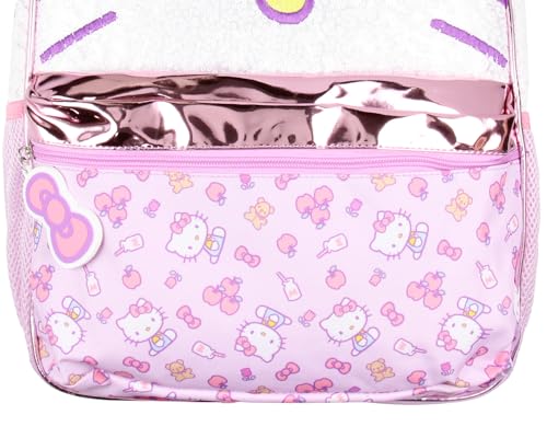 AI ACCESSORY INNOVATIONS Sanrio Hello Kitty Apples and Bows Sequin with PVC Bow Zipper Pull School Travel 16" Backpack For Kids3