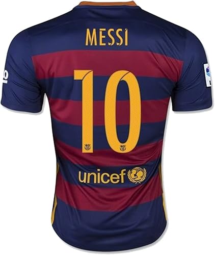 Soccer Kingdom Unlimited Messi #10 Barca Youth Home Jersey (L) Red, Blue