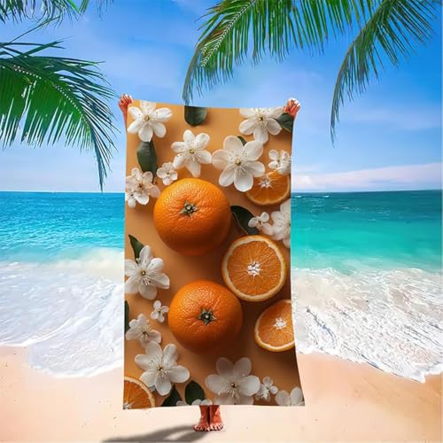 Toalla Playa Grande Microfibra XXL 150x75cm Fruta Hombre Mujer Ligera Secado Rápido Libre de Arena Toallas de Playa Amarillo, Toalla Piscina para Viajes, Natación, Playa, Deportes, Sauna, Yoga 15-H