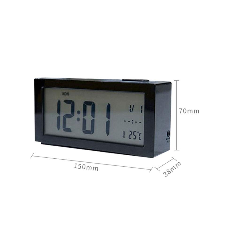 Elektroniczny budzik Budzik muzyczny Stolik nocny LED kreatywny wyciszony świecący budzik dziecięcy (rozmiar: 150,0 x 70 x 38 mm) (kolor: czarny) (czarny)