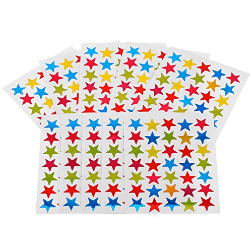 Preisvergleich Produktbild 80 Blatt Sterne Aufkleber selbstklebend Sterne, Bunt