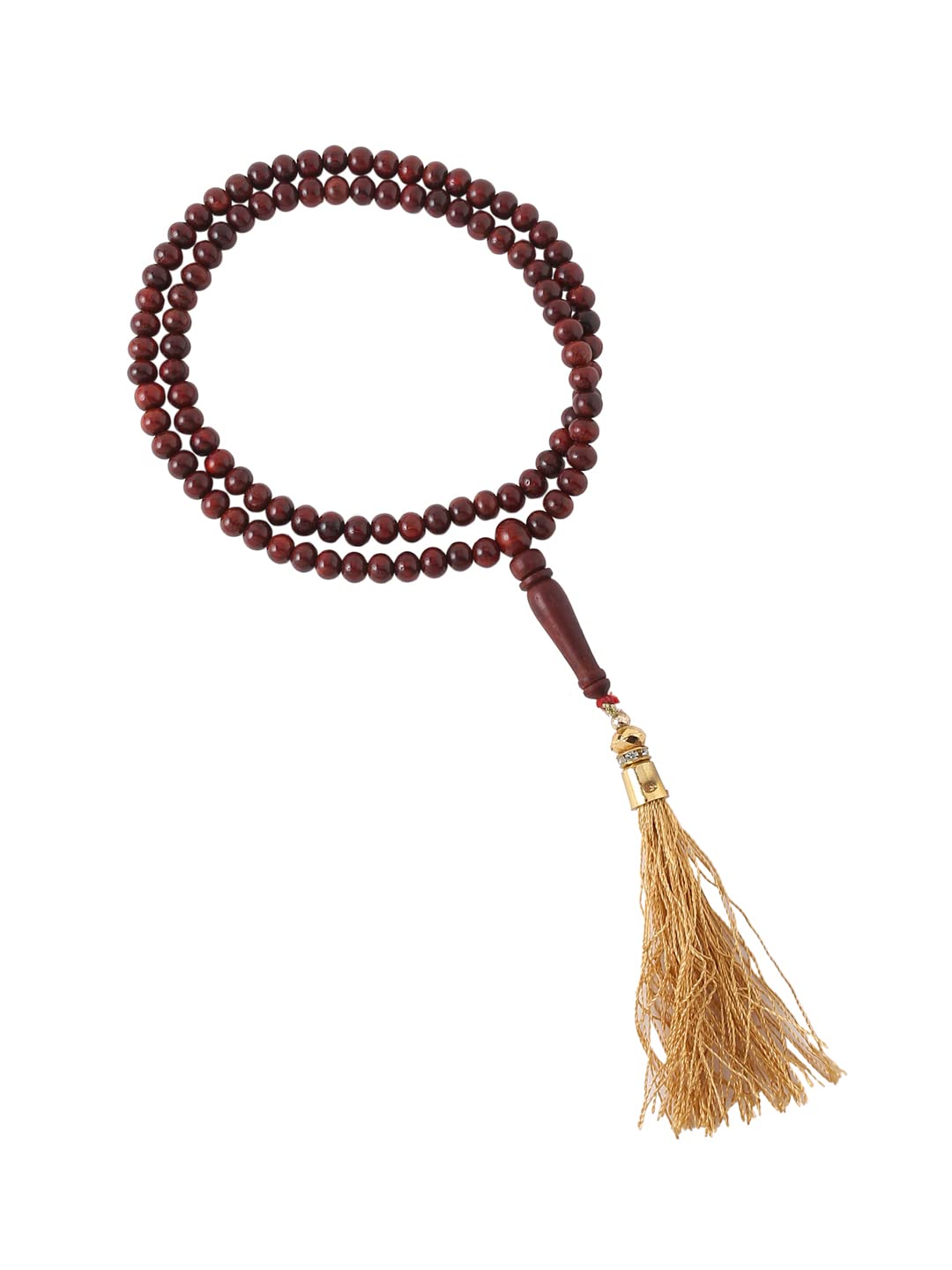 DECORIVA™ Real Sandalwood Bead, Islamic Prayer 99 Beads, Tasbih, Unisex, Muslims, Necklace, Red Sandalwood, 6 MM