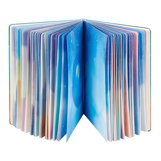 SIIXU Diario de escritura Starry Sky para mujeres, hombres, cuaderno colorido único en blanco para notas diarias, gratitud, sueños o planificación, 7.5 x 10.2 pulgadas, 160 páginas, 2 marcadores