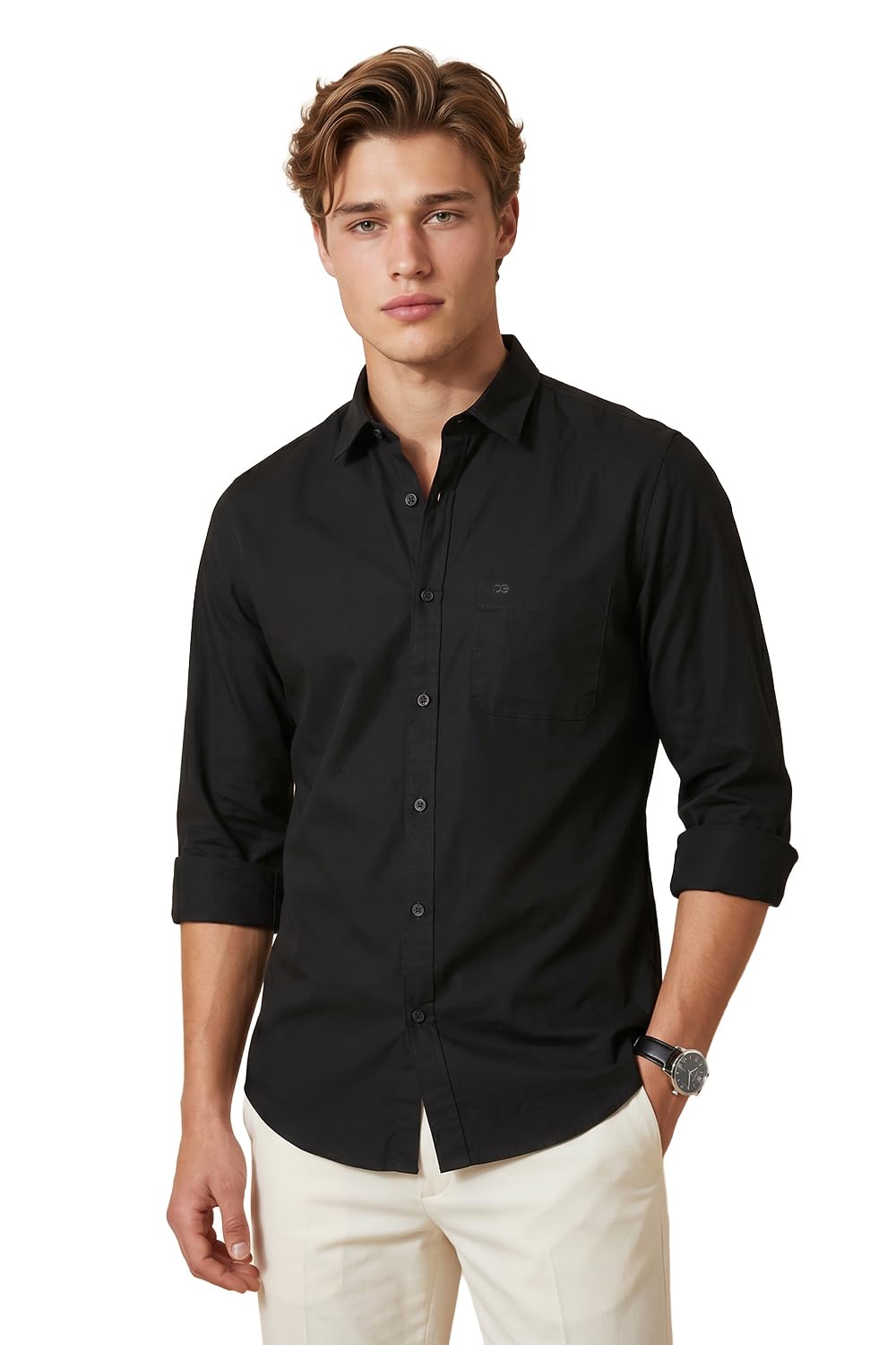 peter england Men's Slim Fit Full Sleeve Cotton Solid Casual Shirt with Pocket-picture-25