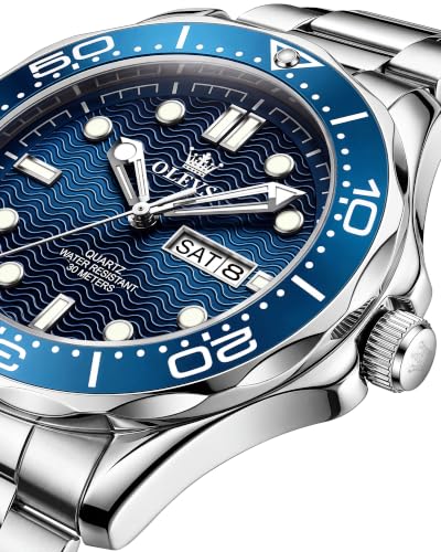Image of OLEVS Watches for Men Luxury Dress Wirst Watch Gift | Large Dial,tainless Steel,Waterproof,Luminous,Watch Gift