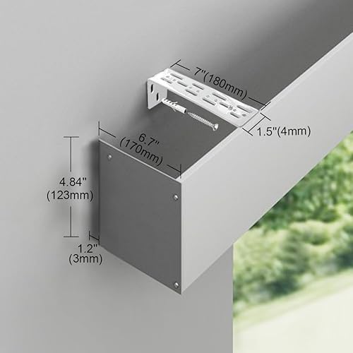 Miniatura 5 de zshine Panel de cortina sin pistas Cenefa decorativa Montaje en techo o pared Personalizar longitud para persianas enrollables, persianas