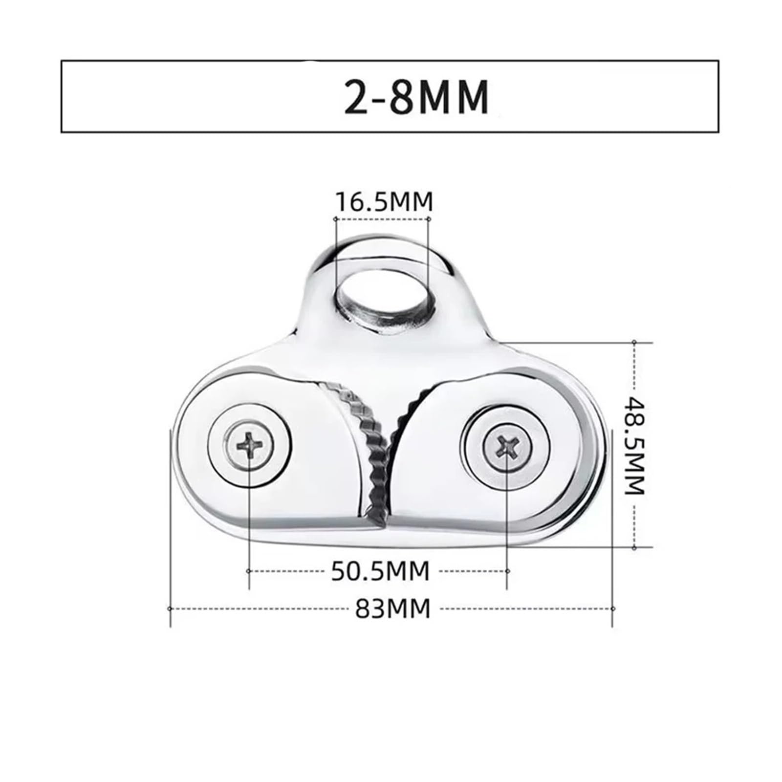 Bitta in Acciaio Inossidabile for Barca, strozzascotte, passacavo for Barca a Vela, Kayak, Canoa, gommone, Corda da 2 a 8 mm, da 10 a 16 mm per Marina, Nave