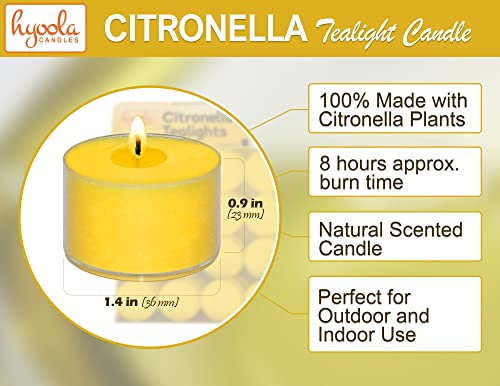 Hyoola Tealight - Candele alla citronella per