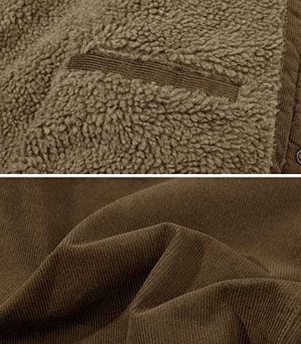 Men's Corduroy Sherpa Fleece Lined Trucker Jacket