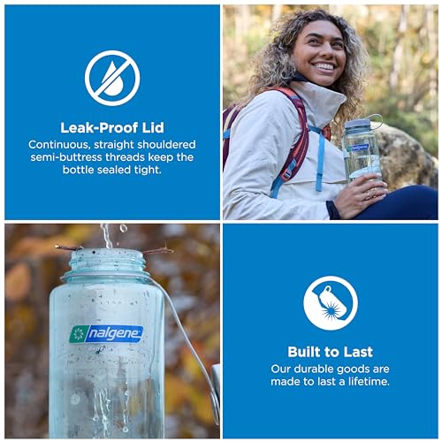 Image of Nalgene 32 oz Wide Mouth Water Bottle | BPA-Free, Durable & Leak Proof, Lightweight Bottle for Hiking & Gym, Work & Travel
