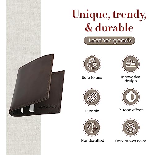 Style N Craft Slim Bi-fold Hipster Leather Wallet, Full-Grain Leather Wallet4