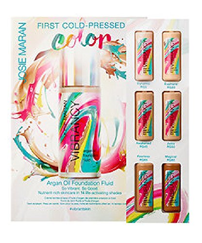 Josie Maran VIBRANCY Argan Oil Foundation Fluid in Dynamic, Euphoric, Awakened, Juicy, Fearless, and Magical - one time use each