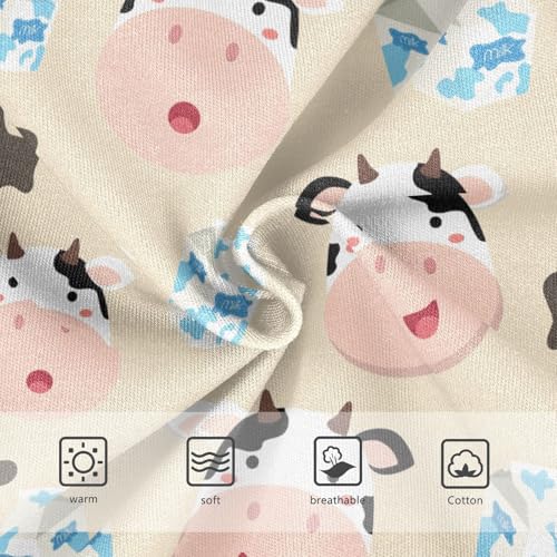 Wusikd Cow Milk Girls' Underwear Cotton Cow Print Girls Briefs Soft Toddler Underwear 4T3