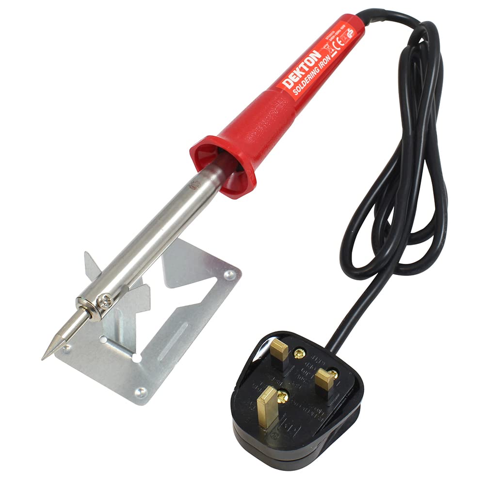 Dekton Soldering Iron | Power: 60 Watt | Lightweight & Easy to Use | Professional Grade Soldering Tool | Ideal for Electrical Work, Repairs & DIY Projects | Precision Tip for Accurate Soldering