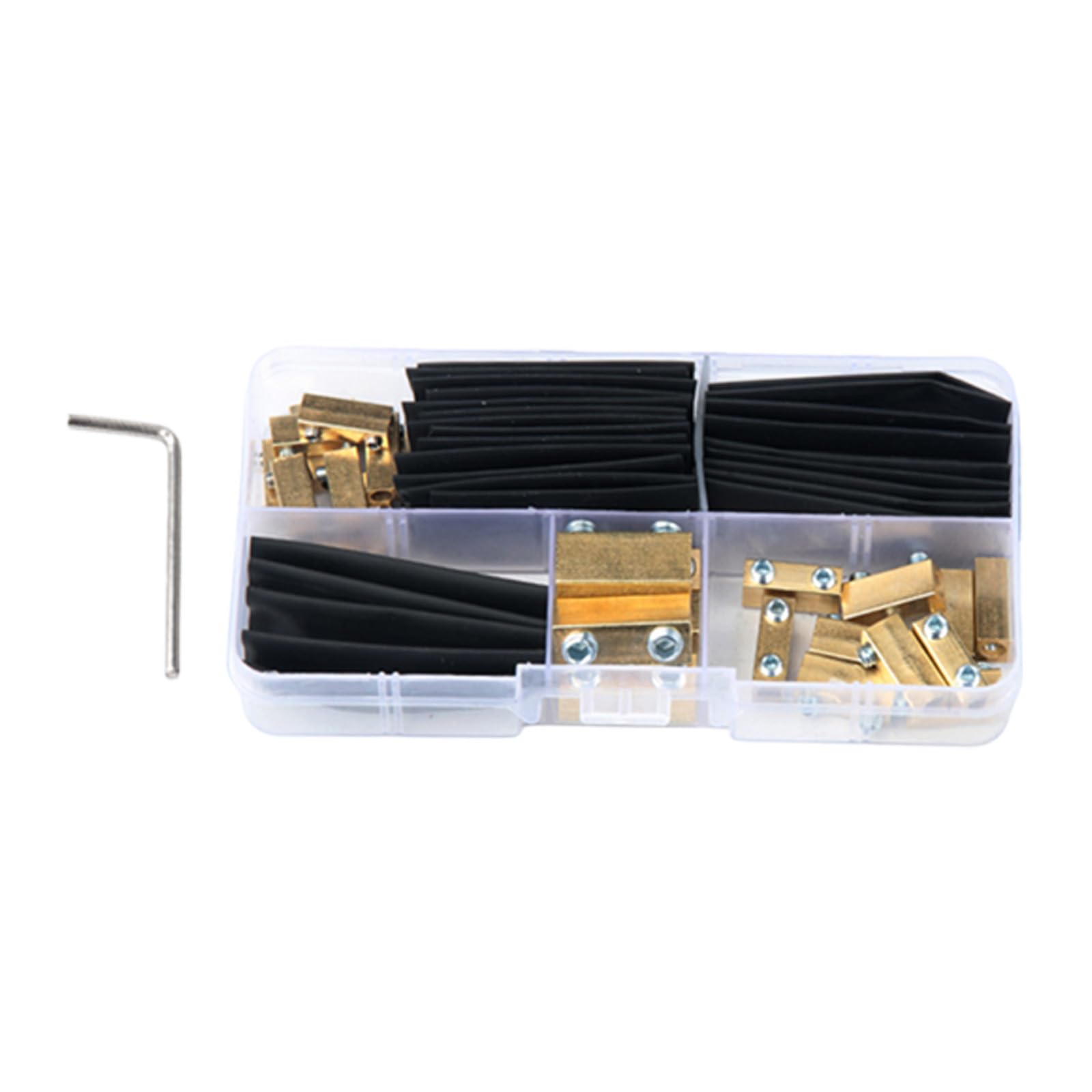 BWANGIAO Brass Terminals Block with Heat Shrink Tubing High Current Highly Power Splitter Wiring Connector for Electrical Connect