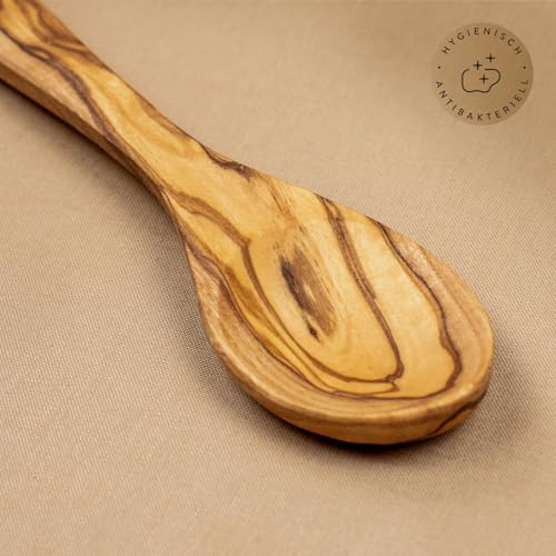 DAS OLIVENHOLZBRETT ® Olivenholz Löffel 20cm / Standard Löffel aus Holz/Olivenholz Loeffel