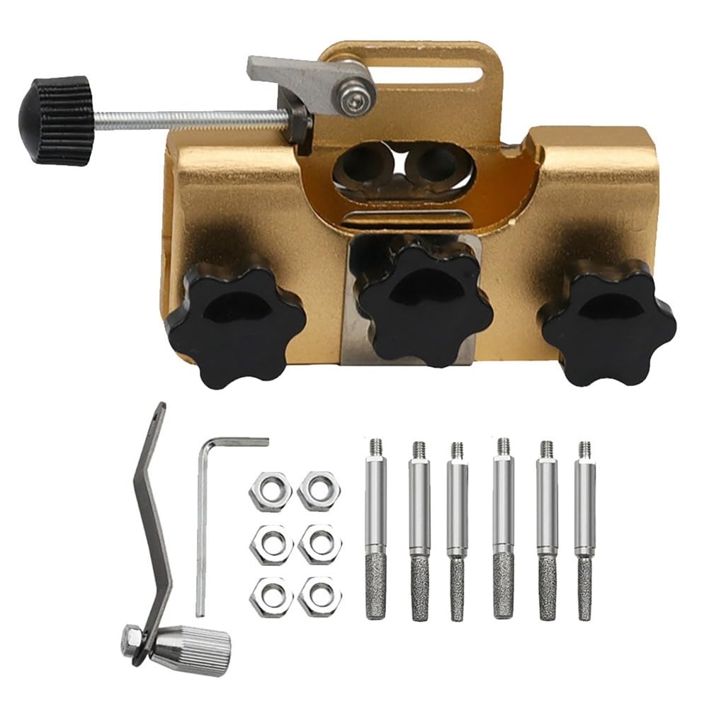 Littimoon Chain Saw Sharpeners Portable Chainsaw Chain Sharpening Woodworking Grinding Electric Chainsaw Grinder Tool with 6 Bit Easy Install