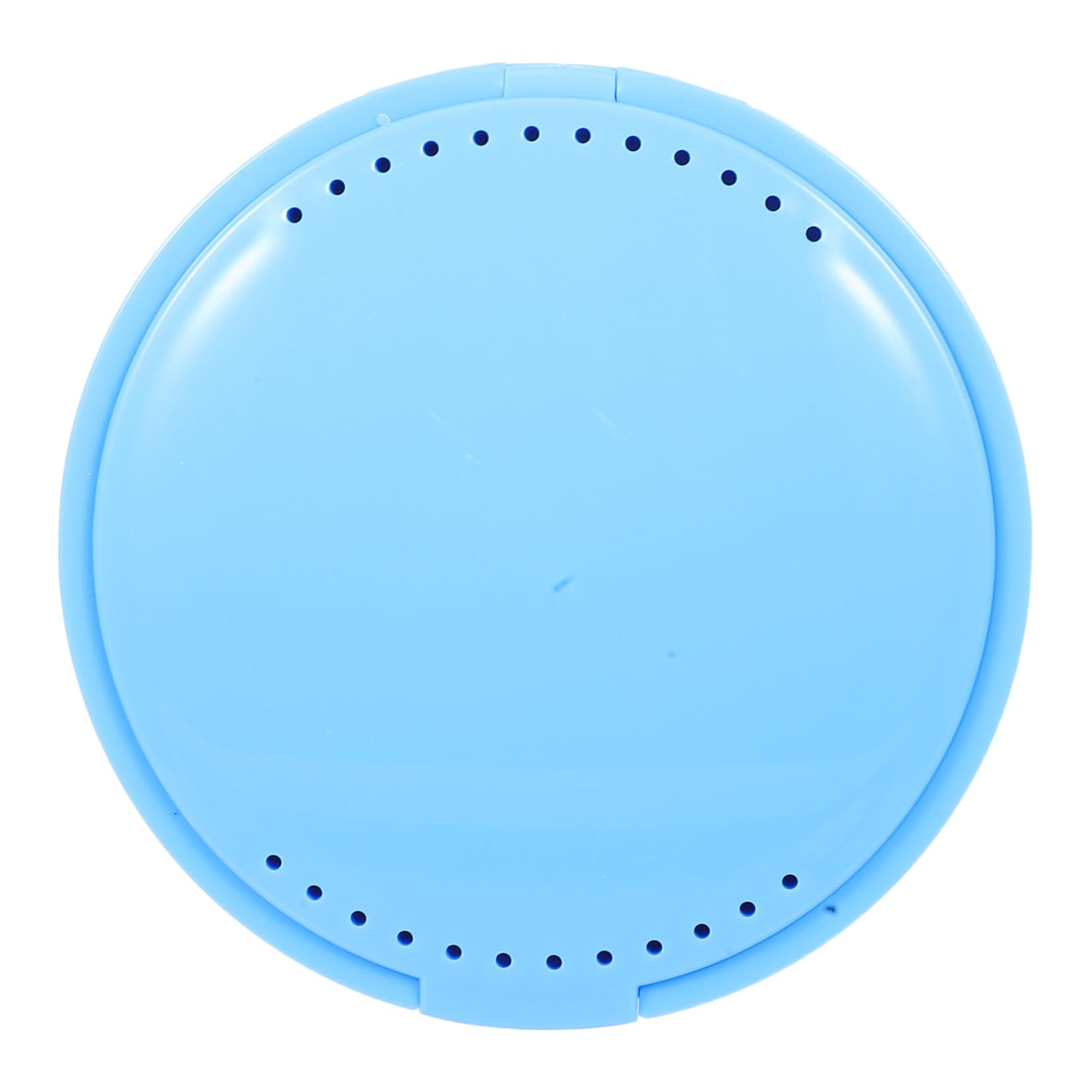 Unomor Round Retainer Case with Integrated Mirror Portable Tooth Storage Box for False and Small Accessories Plastic Travel Container for Easy Cleaning