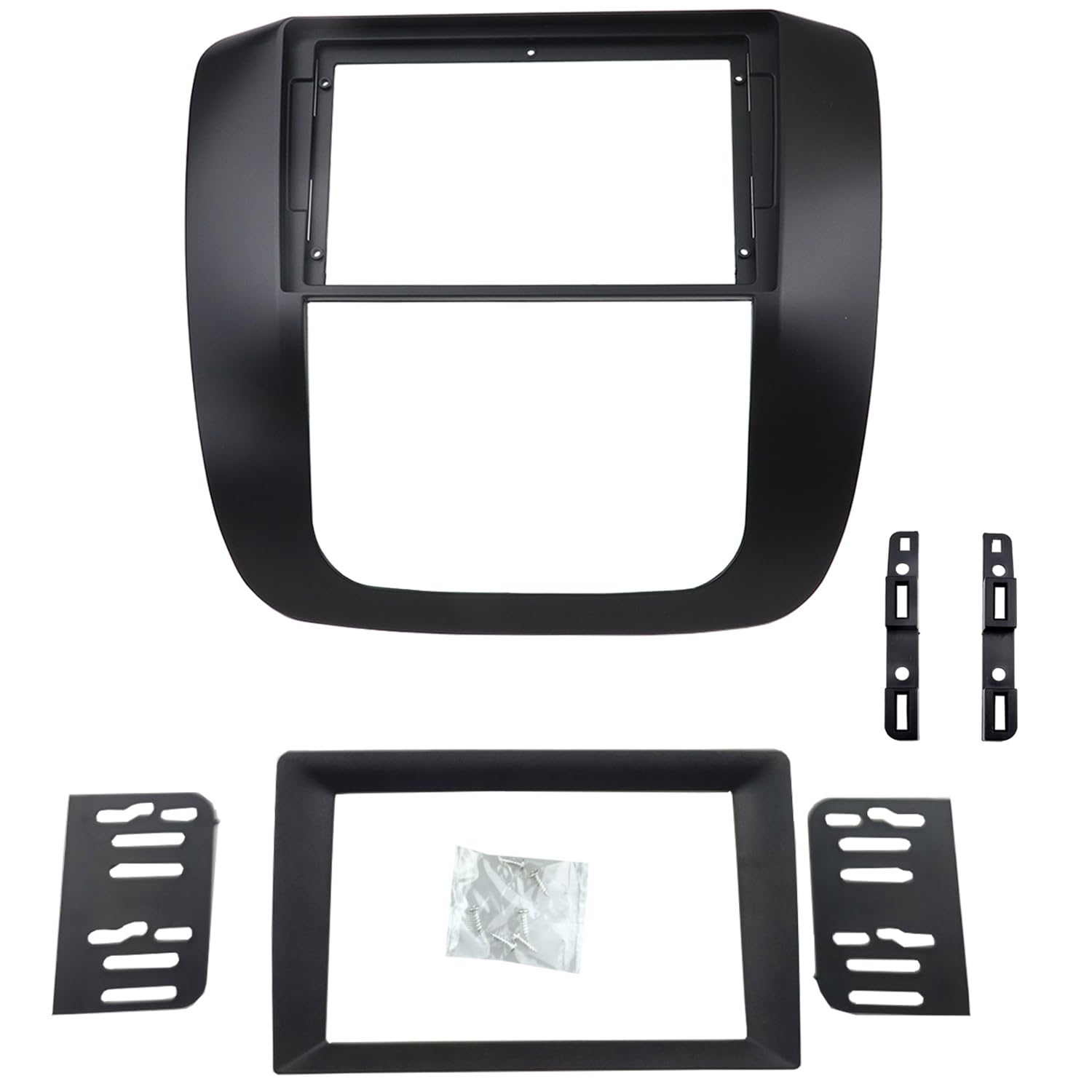 DKMUS Radio Stereo Bezel for GMC Yukon 2007-2012 Dash Installation Mount Trim Kit Fits 9" and 2 Din