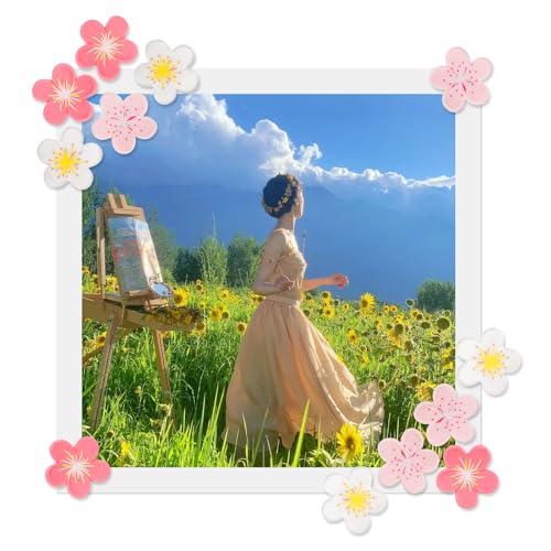 Imanes decorativos de flores rosa, pack de 18 miniatura 4