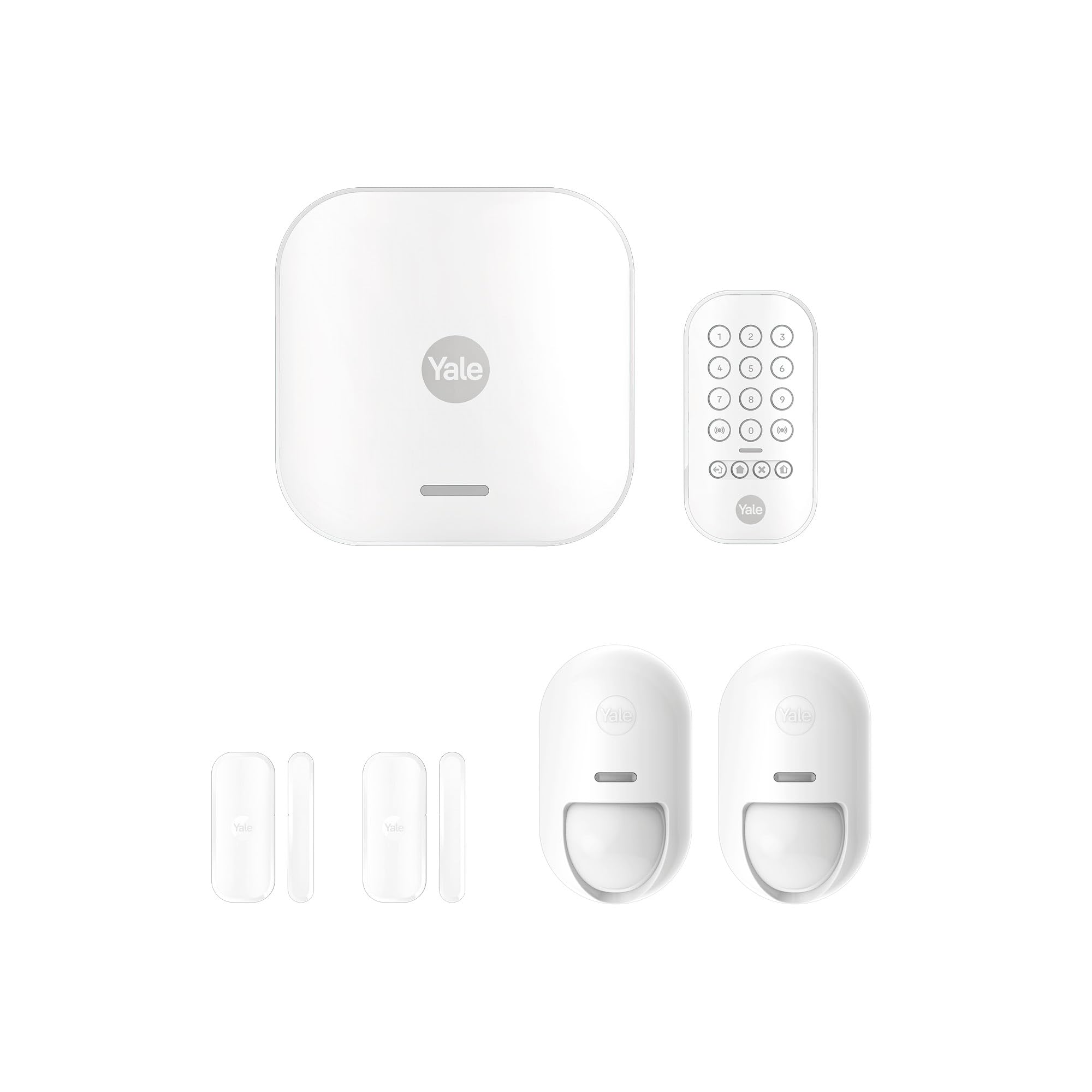 Kit de Alarma Inteligente Starter + de Yale AL-SK2-1A-EU - | Activar, Activar parcialmente, Desactivar | Controlar 4 áreas de Seguridad