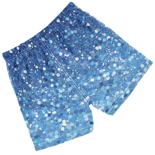 Pigsaly Boys Swim Trunks Dark Sky Blue Gradient Glitter Boys Board Shorts Swimsuit Swimwear Summer Bathing Suit 5T2