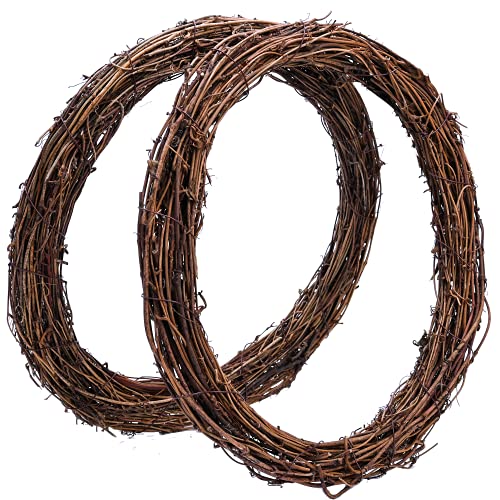 Byher Grapevine Wreath, 2 PCS 12 Inch Natural Vine...