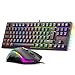 Produktbild Redragon K552 Mechanische Tastatur-Maus-Kombination Kabelgebundene Gaming-Tastatur mit Regenbogen-LEDs, braunen Schaltern und RGB-Gaming-Maus mit 4200 DPI für Windows-PC-Gamer  S113 DE QWERTZ