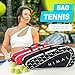 UNIHIMAL Tennis Bag 6 Rackets, Tennis Backpack Large Storage with Shoes Compartment, Cooler Pocket & Removeable Shoulder Strap, Multifunction Tennis Racket Bag for Sport Equipment